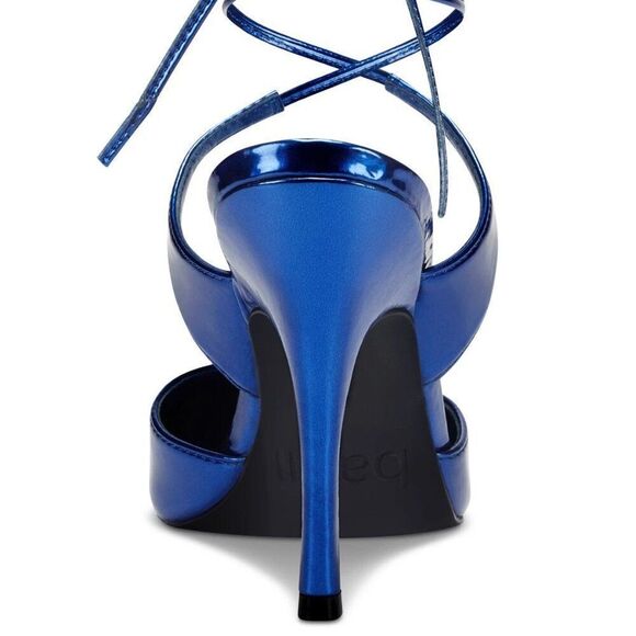 BAR III Womens Blue Padded Strappy Candace Pointed Toe Stiletto Pumps Shoes - Picture 3 of 4